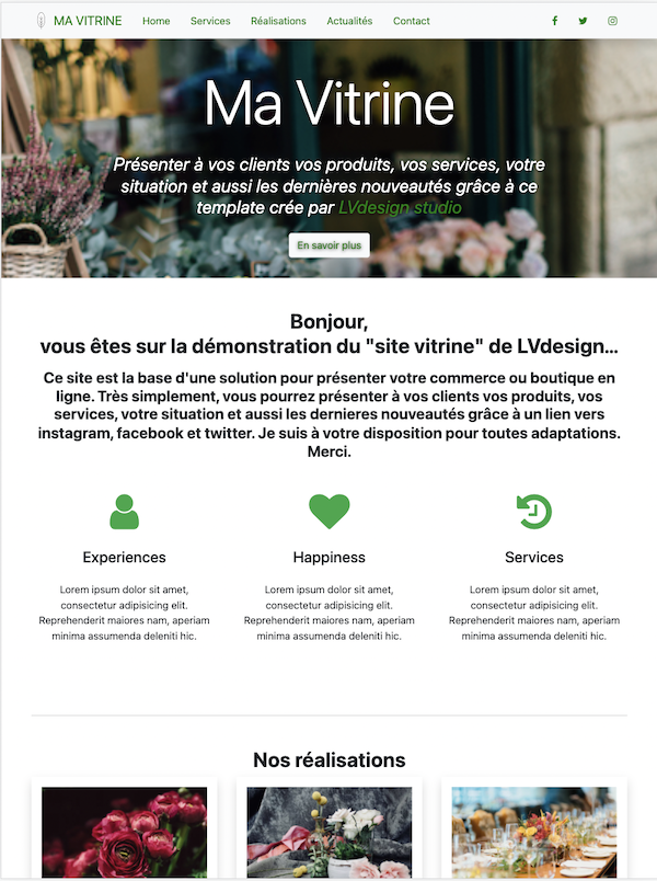 Site Vitrine